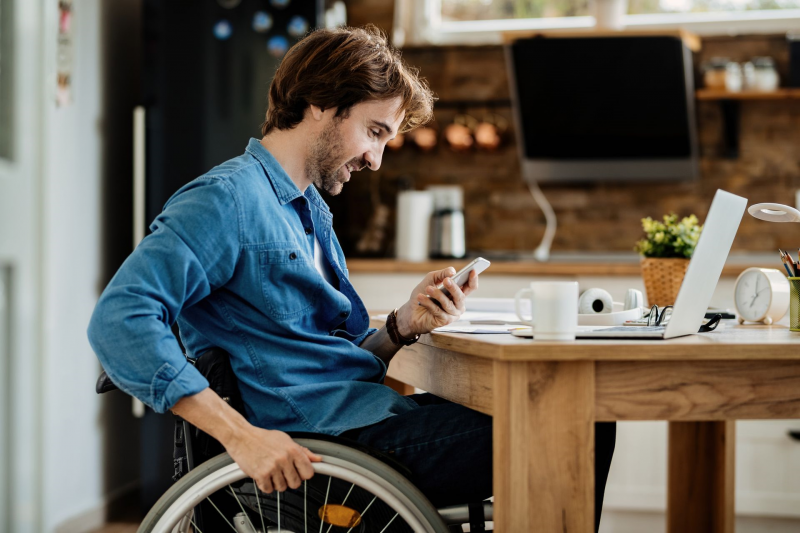 Photo of a man in a wheelchair