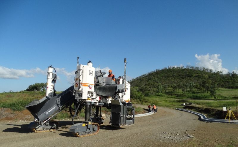 GPS guided concreting machine