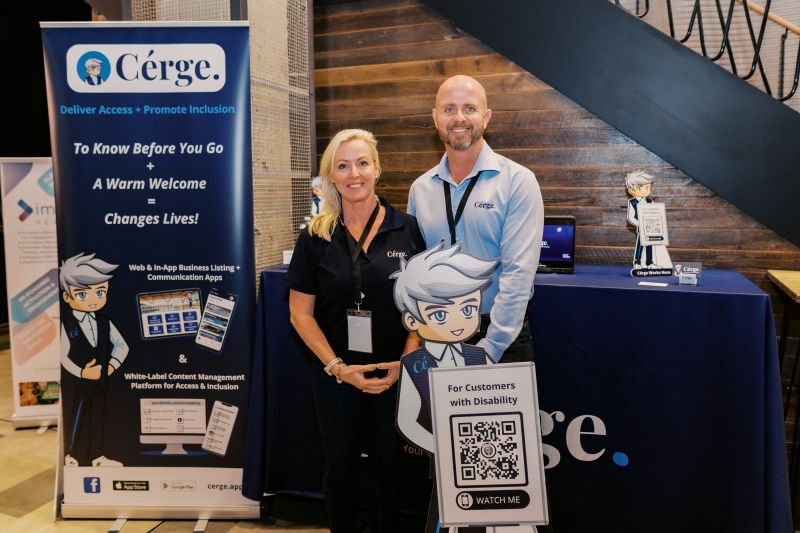 Photo of the Cérge team at the Queensland Government's NRL Magic Round Tech Showcase